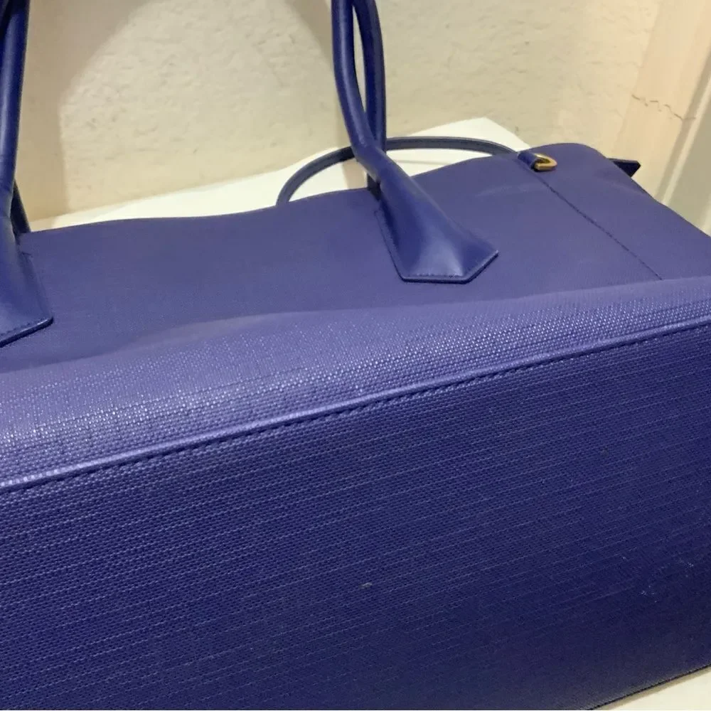 Dagne Dover Genuine Tote Bag Purse extra large Blue
